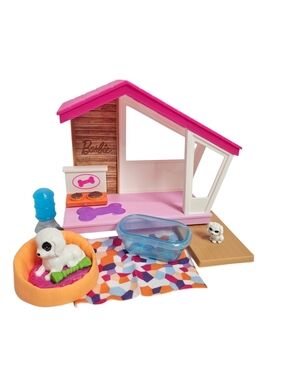 Barbie Pink & White Small Pets Playhouse Set